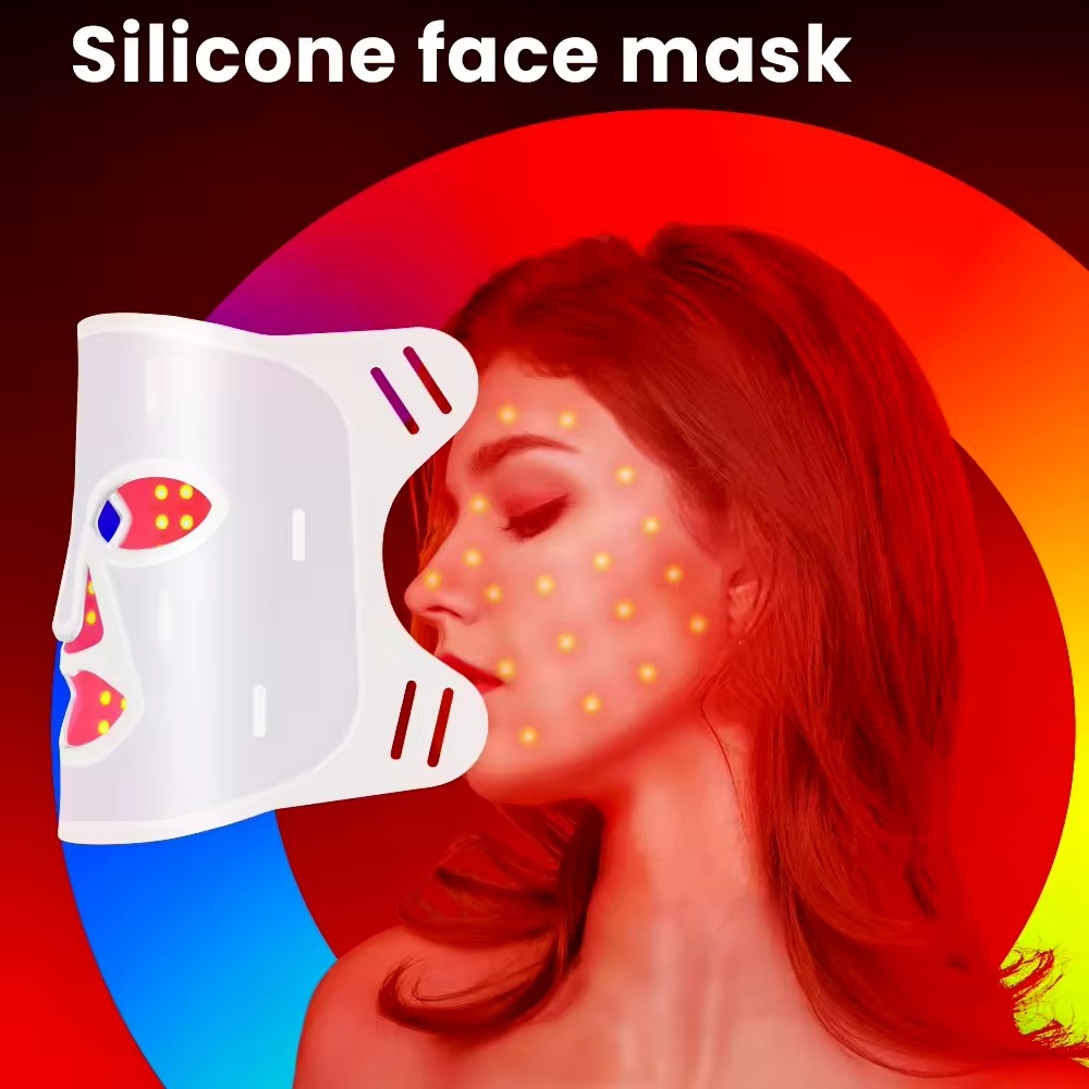 4 Colors LED Light Therapy Facial Mask for Anti-Wrinkle and Skin Rejuvenation