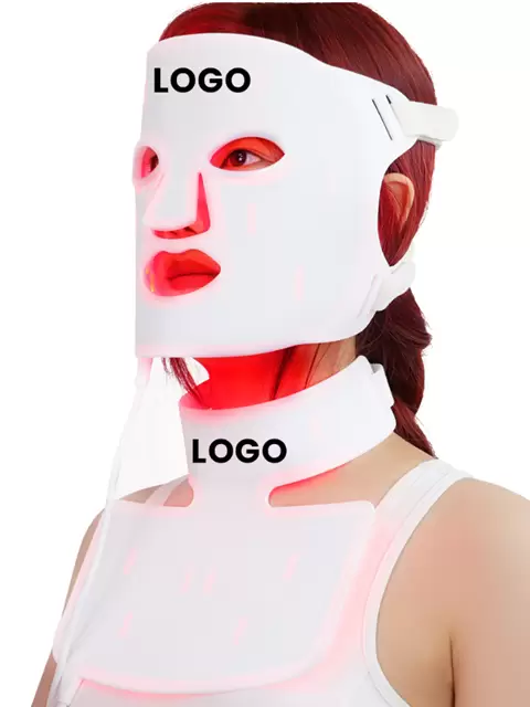 Professional multi-spectrum LED facial mask for skin rejuvenation and acne care