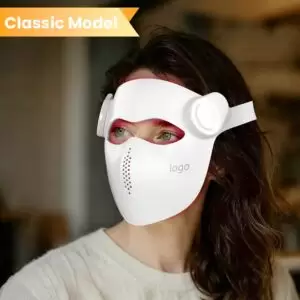3D LED facial mask with 3 wavelengths for clinical skin rejuvenation, acne treatment, and wrinkle reduction.
